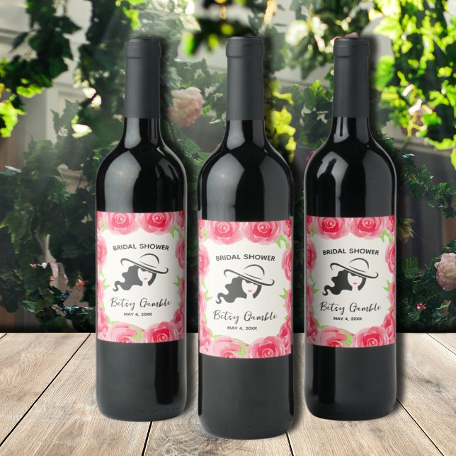 Dam Hat & Ro Derby Möhippa Vin Labels Vinflaska Etikett (Skapare uppladdad)