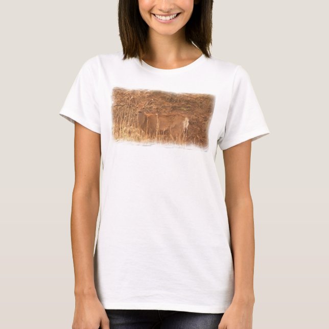 Dam hjort shirt t-shirt (Framsida)