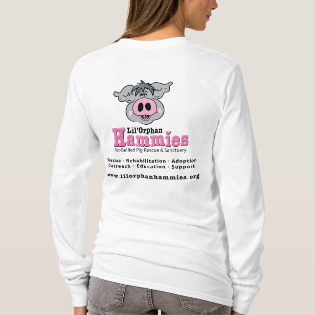 Dam Hoodie för Hammie logotyp Tee Shirt (Baksida)