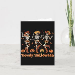 Dam Howdy Halloween Cowboy Cowgirl Skelett Dan Kort