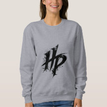 Dam HP Monogram Uppriven Grafisk Grå Tröja