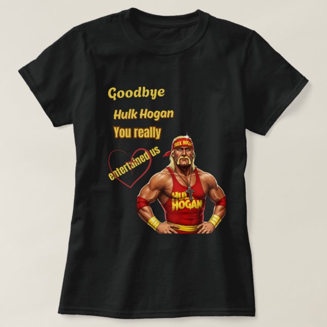 "Dam Hulk Tribute Tee - Wrestling-ikon med dubbla  (Design framsida)