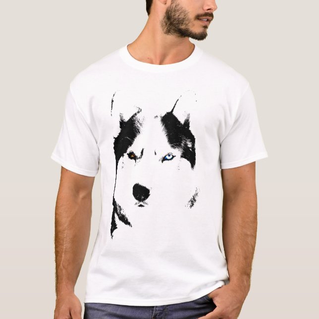 Dam Husky T-shirt Varg Husky Sled Hund tröja (Framsida)