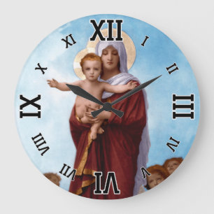 Dam i Änglar av William Bouguereau Stor Klocka