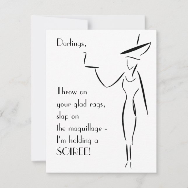 Dam i Big Hat #1 Inbjudningar (Framsida)