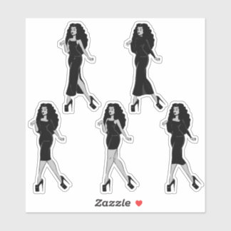 Dam i Black IV Klistermärken