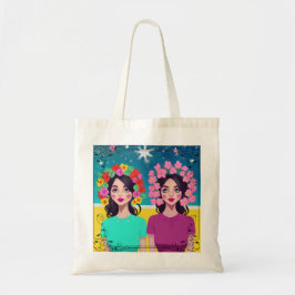 Dam i Bloom Tote Bag Tygkasse