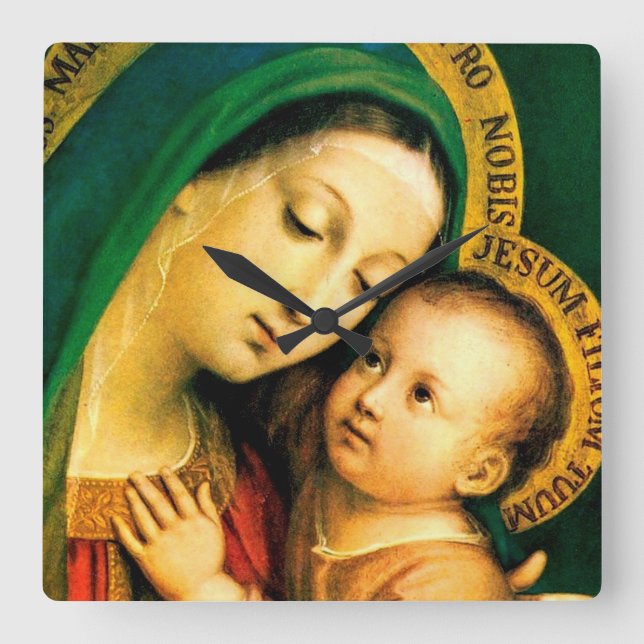 Dam i Bra Counter Square Wall Clock Fyrkantig Klocka (Framsida)