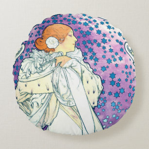 Dam i Camelias, Alphonse Mucha Dekorativ kudde