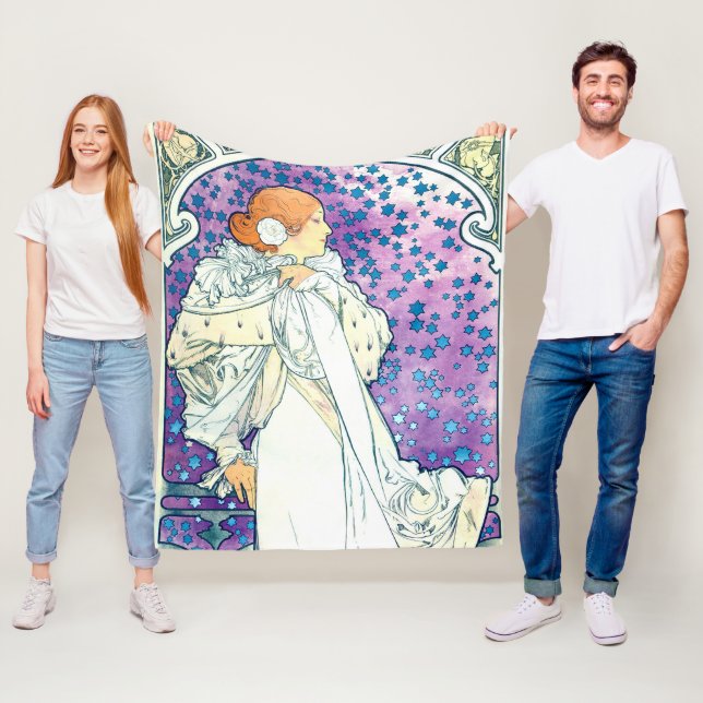 Dam i Camelias, Alphonse Mucha Fleecefilt (På plats)