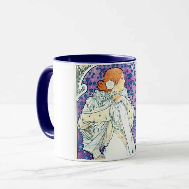 Dam i Camelias, Alphonse Mucha Mugg (Framsida vänster)