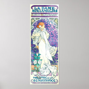Dam i Camelias, Alphonse Mucha Poster