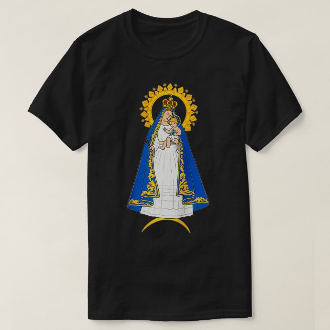 Dam i Charity Senora de la Caridad del Cobre T Shirt (Design framsida)