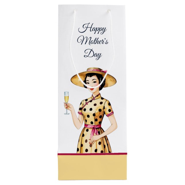 Dam i Cheongsam Dress med Polka dots gift-bag (Baksidan)