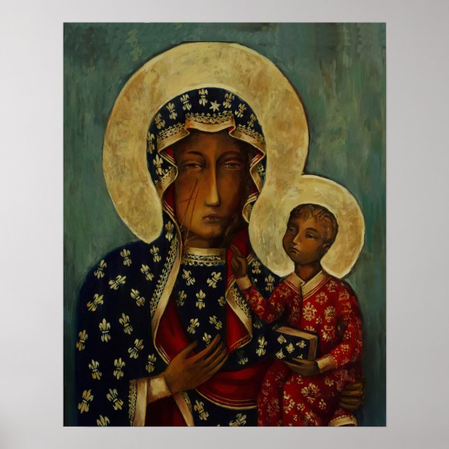 Dam i Czestochowa Black Maddona Virgin Mary Poster (Framsidan)