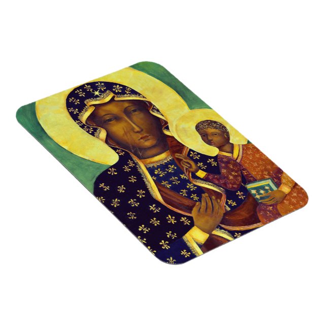 Dam i Czestochowa Black Madonna Icon Poland Magnet (Högersidan)