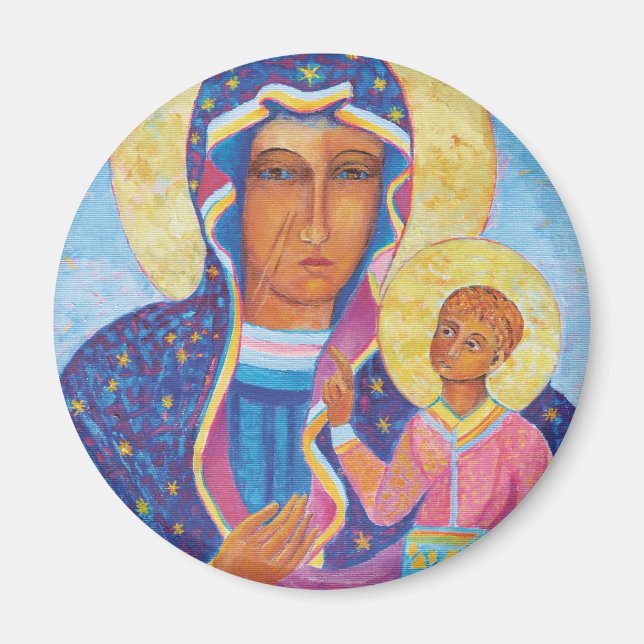 Dam i Czestochowa Black Madonna Polen Magnet (Framsidan)