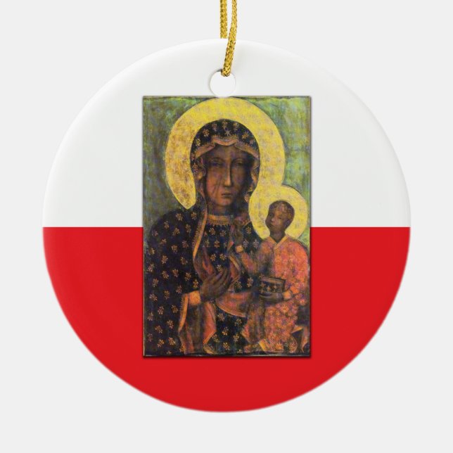 Dam i Czestochowa Julgransprydnad Keramik (Framsidan)