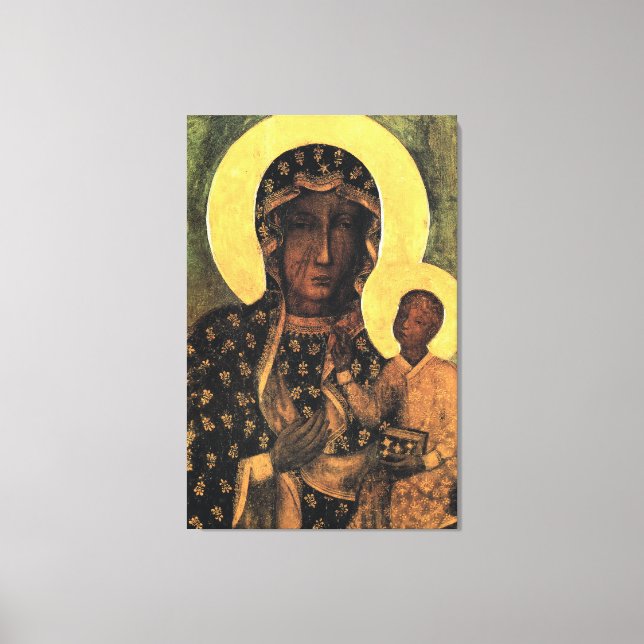 Dam i Czestochowa Virgin Mary, Polska Madonna Canvastryck (Framsida)