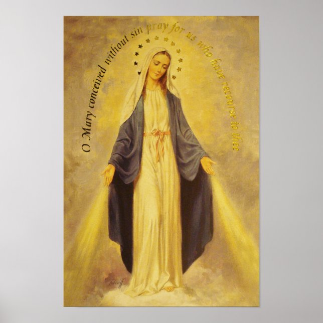 Dam i den Miraculous Medal Poster (Framsidan)