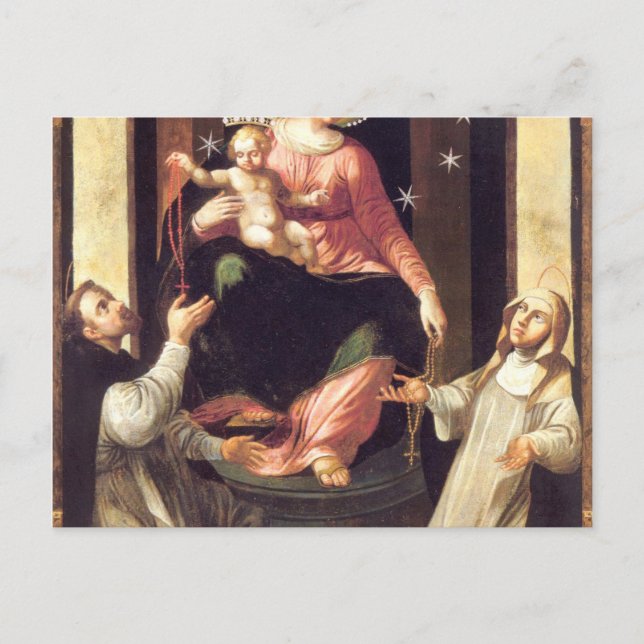 Dam i den rosariska kyrkan i Pompeii Vykort (Framsida)