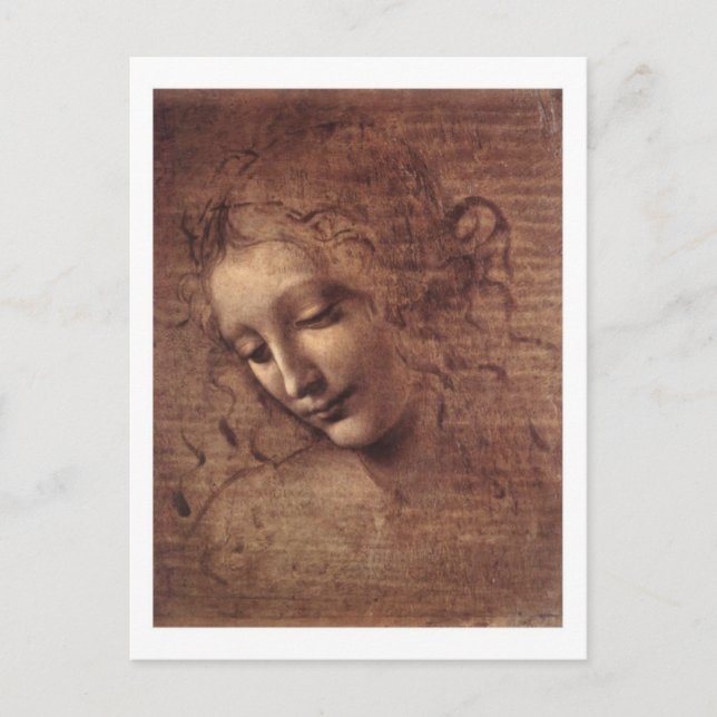 Dam i det avkylda håret vykort (Framsida)