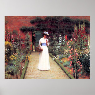 Dam i en Garden Poster