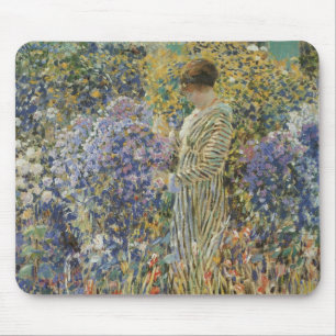 Dam i en trädgård av Frederick Frieseke, Fine Art Musmatta