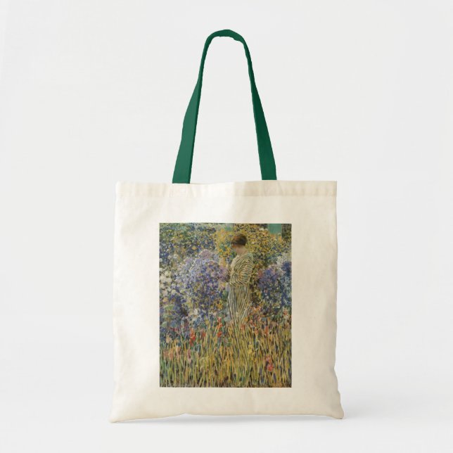 Dam i en trädgård av Frederick Frieseke, Fine Art Tygkasse (Framsidan)