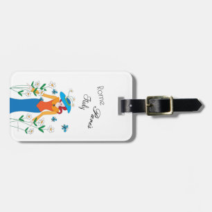 Dam i ett Garden Luggage Tag Bagagebricka