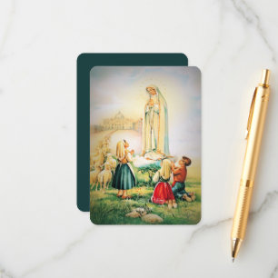 Dam i Fatima 1917 med Fatima Prayer Tilläggskort