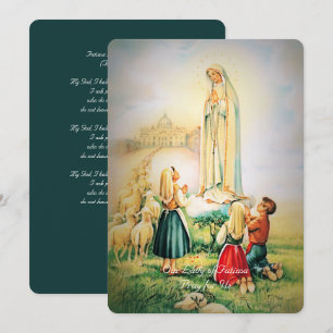 Dam i Fatima Angel Theologian Prayer Julkort