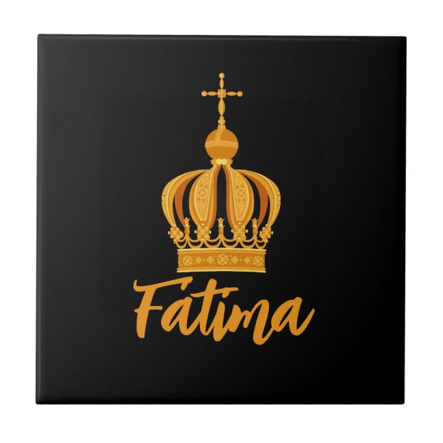 Dam i Fatima krona Kakelplatta (Framsidan)