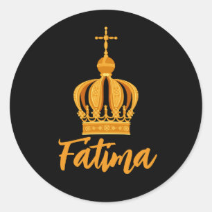 Dam i Fatima krona Runt Klistermärke