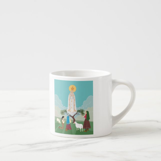 Dam i Fatima och de tre shepherdsen Espressomugg (Höger)