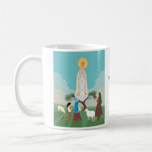 Dam i Fatima och de tre shepherdsen Kaffemugg