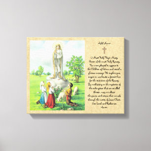 Dam i Fatima Prayer Wall Art katolsk gåva Canvastryck