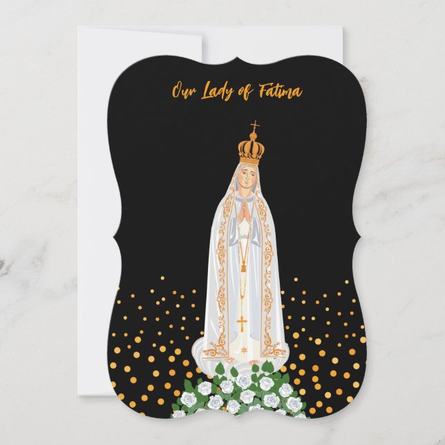 Dam i Fatima Procession Birthday Greetings (Framsida)