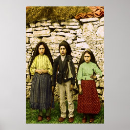 Dam i Fatima Virgin Lucia Jacinta Francisco Poster