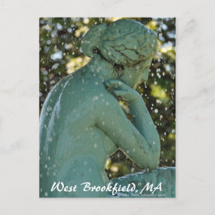 Dam i Fontän Väster Brookfield-postkortet Vykort
