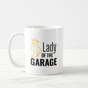 Dam i Garage - Krona-design i Wrench-fetstil Kaffemugg