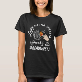 Dam i gatorna freak i kalkylbladen t shirt