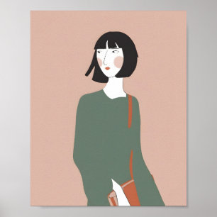 DAM i GRÖNT Poster