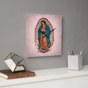 Dam i Guadalupe 1531 Fyrkantig Klocka