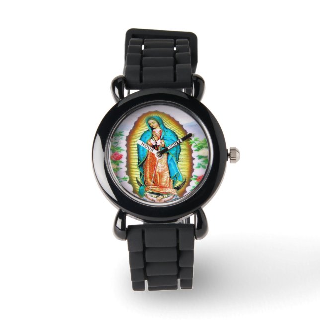 Dam i Guadalupe-Blommigten Armbandsur (Framsida)