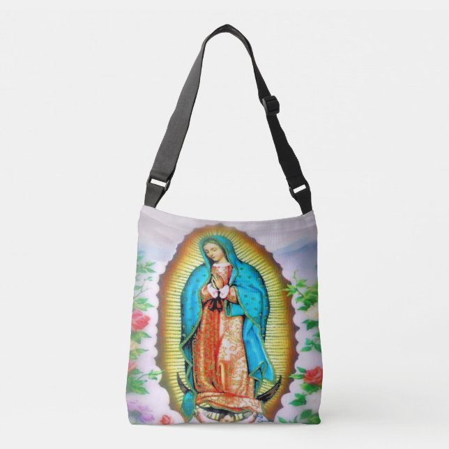 Dam i Guadalupe-Blommigten Axelväska (Framsida)