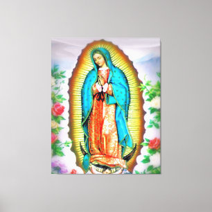 Dam i Guadalupe-Blommigten Canvastryck