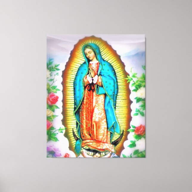 Dam i Guadalupe-Blommigten Canvastryck (Framsida)