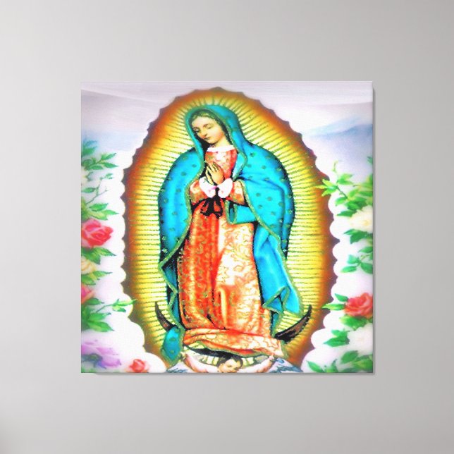 Dam i Guadalupe-Blommigten Canvastryck (Framsida)