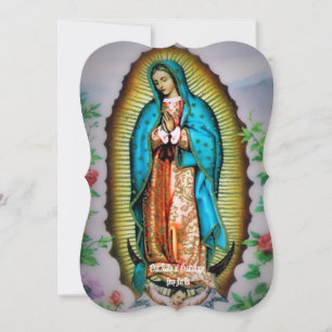 Dam i Guadalupe-Blommigten med Prayer